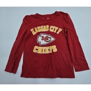 NFL Team Apparel Kansas City Chiefs Girl's Size 4T Red Long Sleeve Shirt